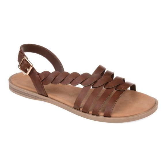 Journee Collection Shoes - Cute Casual Sandals by Journee Adjustable Flat 7
